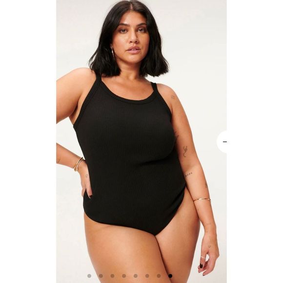 Good American Tops - Good AMERICAN ESSENTIAL RIB TANK BODYSUIT